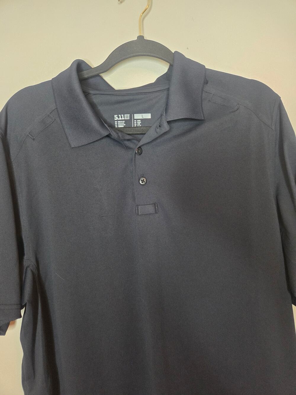5.11 Tactical Men Large Black Short Sleeve Polo Casual Shirt